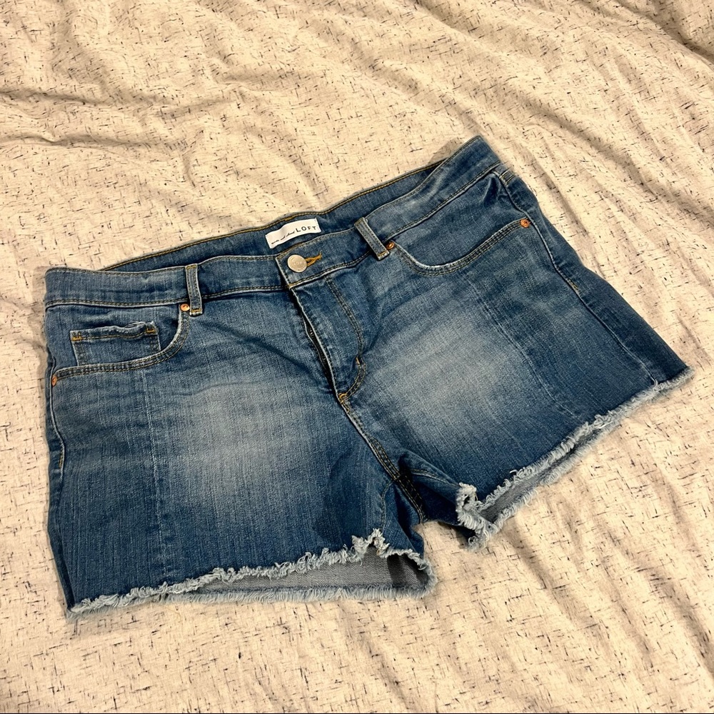 LOFT Blue Jean Shorts